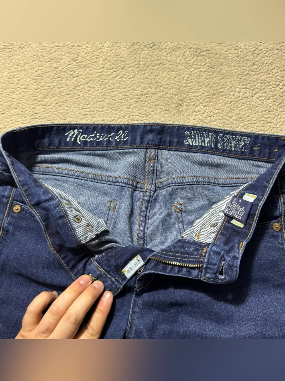 Madewell‎ Jeans Womens 28 Skinny Skinny Blue Denim Cotton Blend Meas 28x30